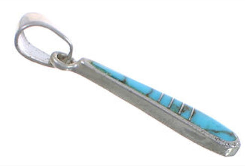 Genuine Sterling Silver Turquoise Slide Pendant WX42795